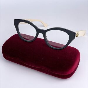 NEW Gucci  GG0959O 002 Black White Cat Eye Women Eyeglasses